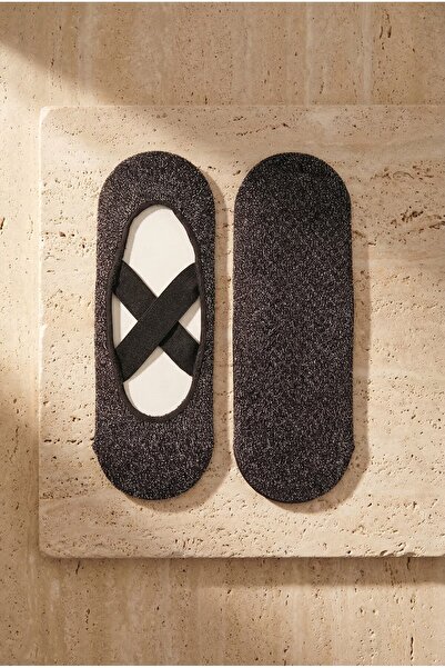 Katia&Bony Γυναικείες κάλτσες Asta Yoga/Pilates Μαύρες Ασημί