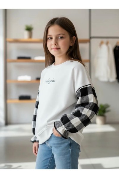 Minimoda Kids Dečija majica sa kariranim detaljima