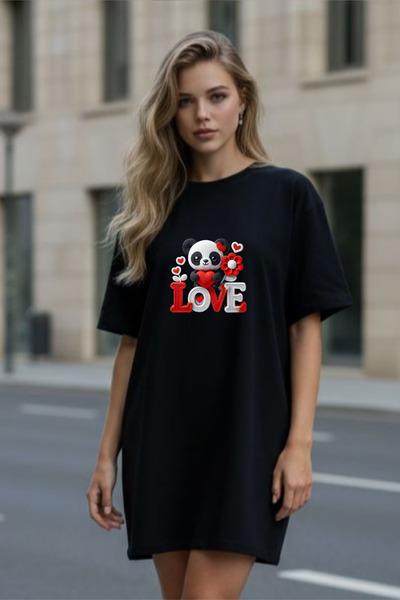 HOFFNUNG Γυναικείο κοντομάνικο μπλουζάκι με λαιμόκοψη Φόρεμα νυχτικό