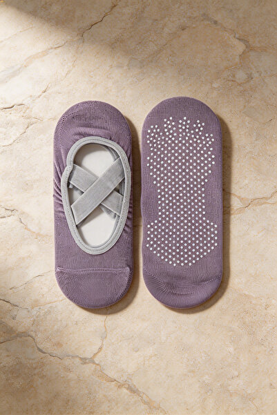 Katia&Bony Γυναικείες κάλτσες Asta Yoga / Pilates σε λιλά χρώμα