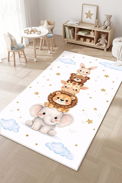 Play rug machine washable anti-slip base stain-resistant children's room rug