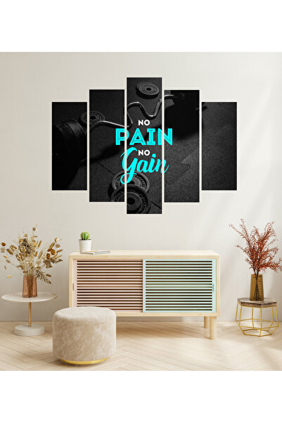 tablomaxtbx 5 Parça No Pain No Gain Gym Spor Salonu Motivasyon Slogan Poster ...