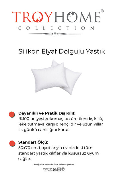 Silikon Elyaf Yıkanabilir Antialerjik Yastık (50x70cm-1000 gr)
