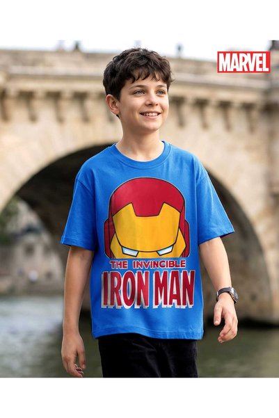 Pine Kids Marvel Single Jersey Knit Half Drop Shoulder Sleeves Oversized T-Sh...