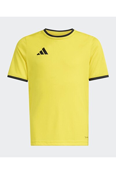 adidas Logo Printed Entrada 26 Short Sleeves Jersey - Team Yellow/Black