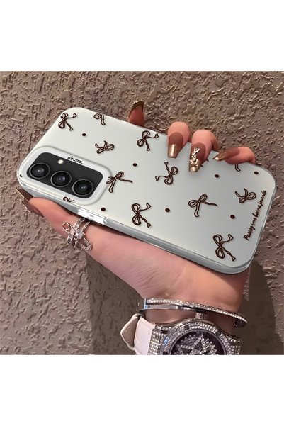 CHICASELUX Samsung Galaxy S23 Fe Compatible High-Quality Brown Bow and Dot Pr...