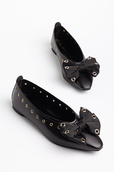 MODA MHS Παπούτσια μπαλαρίνας με λεπτομέρειες από πατρίντζα και φιόγκο, για κ...