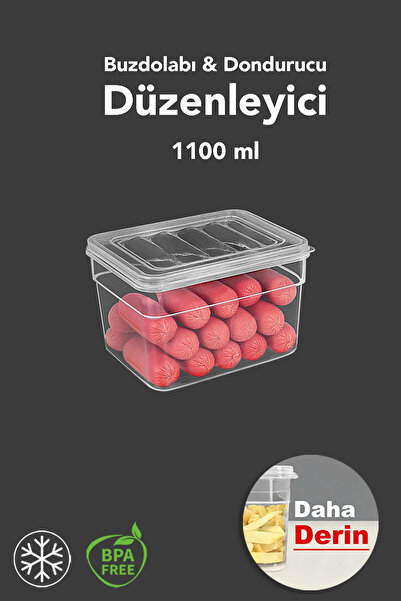 Meleni Home 1 حاوية تخزين عميقة متوافقة مع الميكروويف - حاوية منظمة لتخزين ال...