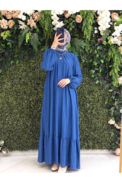 Moda Fatma Pamuklu Keten Elbise