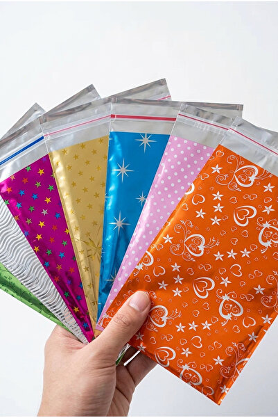 Home Kendinden Yapışkanlı Metalize Hediye Paketi Poşeti 17X25 cm 100 adet