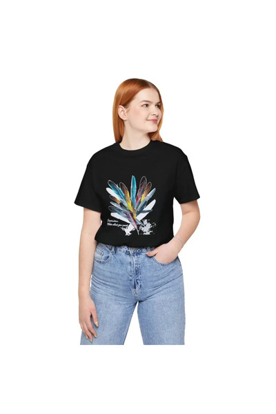 Wear Up Μπλουζάκι Unisex Crew Neck Printed - Μαύρο