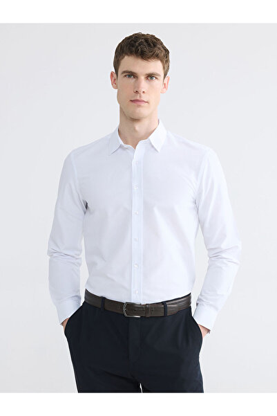 LC Waikiki White Regular Fit Poplin Men's Shirt