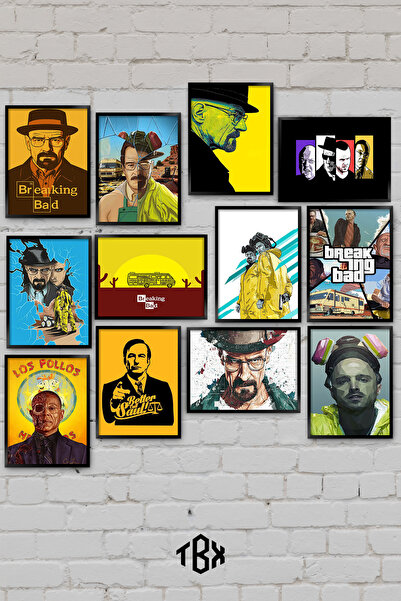 tablomaxtbx 12 Parça Breaking Bad Walter White Heisenberg Kimya Suç Dizi Sine...