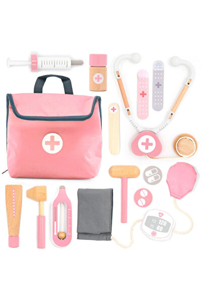 UMU Toys Παιχνίδι ρόλων Μίνι ροζ σετ γιατρού, για κορίτσια, ηλικίας 3 - 6 ετών