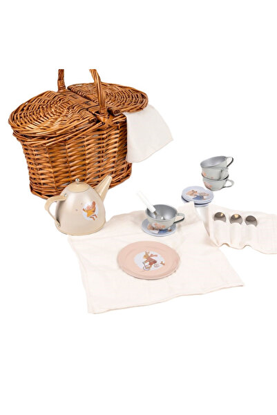 Egmont Toys Set de ceai in cos impletit, Fata, varsta 3 - 6 ani