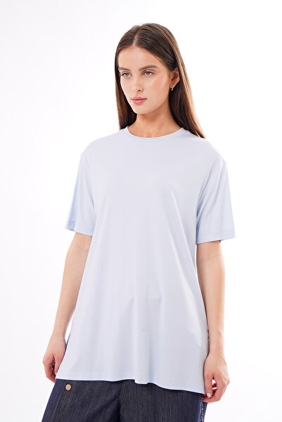 Ceremony Bluză din bambus cu mânecă scurtă 161 Albastru