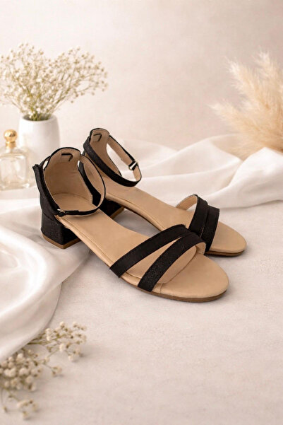 FURIA SHOES صنادل بناتي ذات كعب عالٍ وحزام