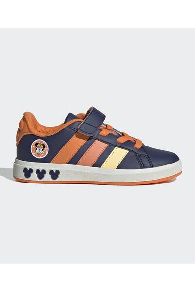 adidas Disney Mickey Mouse Grand Court Velcro Closure Shoes - Dark Blue/Ice T...
