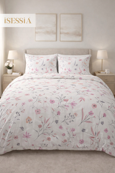 Isessia Σετ Παπλωματοθήκης Fiora με Διπλά Σεντόνια |   200 x 240 εκ.