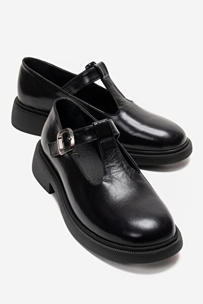 Zeynep Sıradağlı Charlotte Γυναικείο Loafer από Γνήσιο Δέρμα Μαύρο