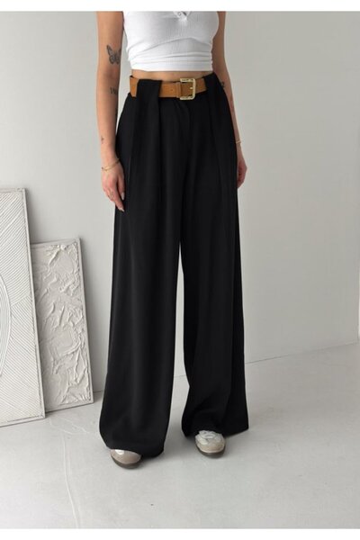 Wear Up Γυναικείο παντελόνι με πιέτες και ζώνη