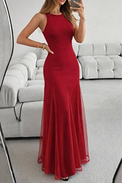 Wear Up Γυναικείο φόρεμα με λουράκια και λαιμόκοψη ποδηλάτου, με λεπτομέρεια ...