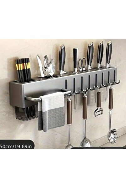 St Morritz 50 cm Mutfak Rafı Organizer Askılık Duvara Monte Kendinden Yapışka...