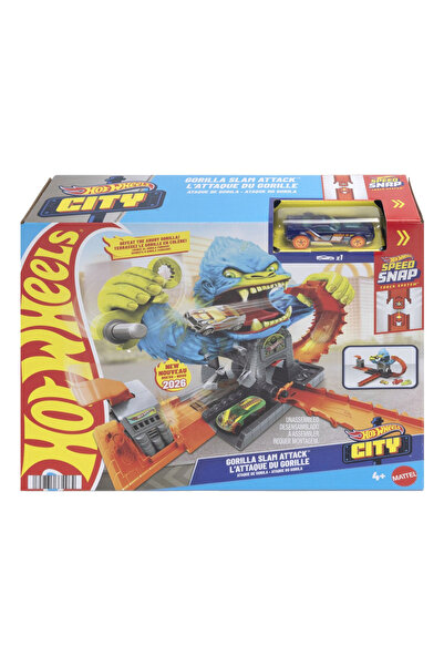 mattel Hot Wheels: Πίστα Αντιπάλων της Πόλης - Επίθεση Γορίλας, για παιδιά 4-...