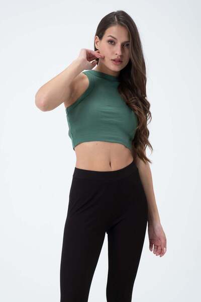 QUHOX Women's Camisole Crop Athlete Green