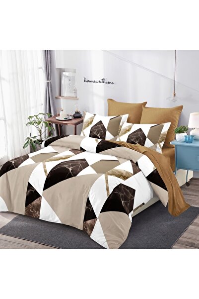 OEM Lenjerie de pat cu elastic pentru pat dublu 2 persoane, 6 piese, PRV, Fin...