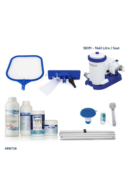 BESTWAY İntex Havuzlarla Uyumlu Full Havuz Temizlik Seti 58391 BW728