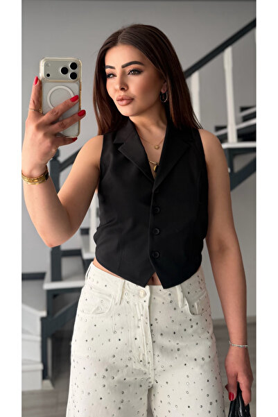 Oslove Black Bodycon Backless Vest