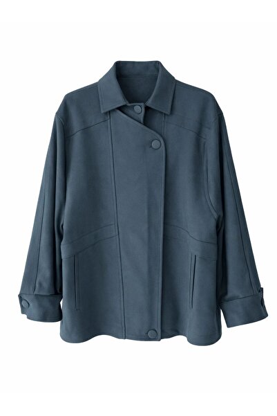 Retrobird Design Bomber Jacket Coat Women's Indigo