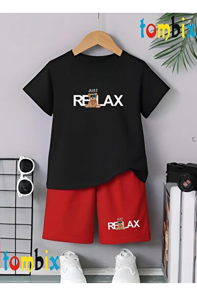 tombix Relax Ayi Printed T-Shirt Shorts Summer Children's Set