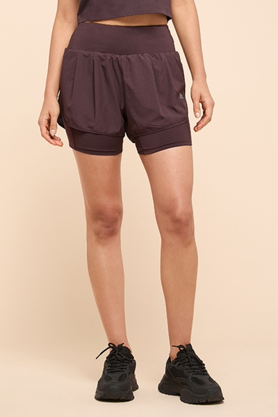 R&B 2 Layer Active Shorts With Elastic Wasit