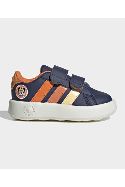 adidas Disney Mickey Mouse Grand Court Velcro Closure Shoes - Dark Blue/Ice T...