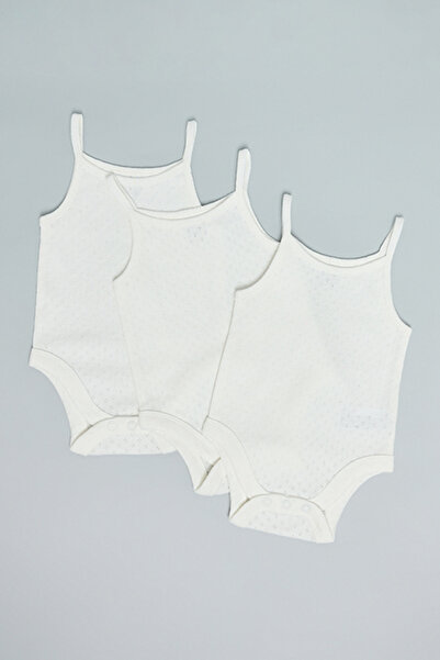 R&B 3 Pack Knitted Strappy Bodysuits