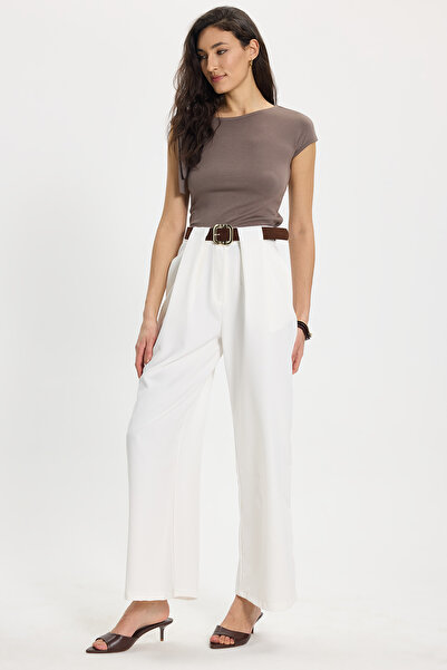 Tudors Γυναικείο παντελόνι Relax Fit με άνετη εφαρμογή, πλισέ, με διπλές τσέπ...