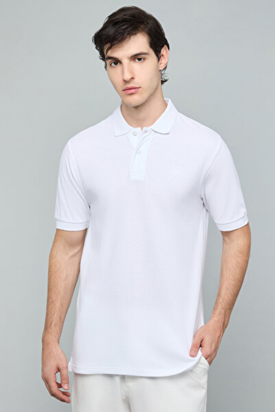R&B Solid Polo T-Shirt with Short Sleeves