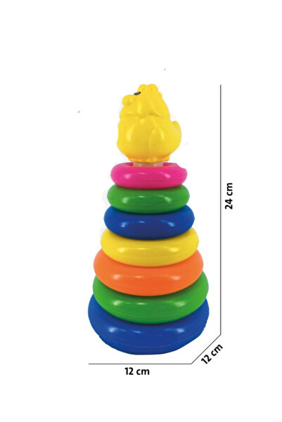 Other Kids Stacking Ring Pyramid Toy – 8 Pieces, Colorful Educational Learnin...