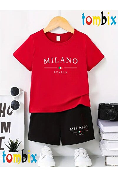 tombix Milano Printed T-Shirt Shorts Summer Children's Set