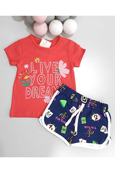 Sönmez Baby Printed Patterned Summer Funny Shorts Two-Piece Girls' Baby Child...