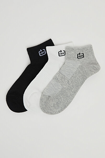 R&B 3 Pack Printed Ankle Socks