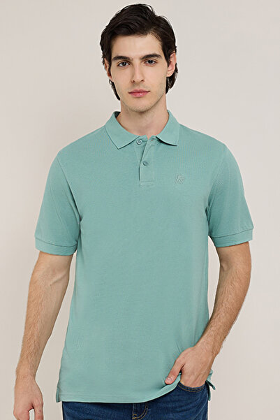 R&B Solid Polo T-Shirt with Short Sleeves