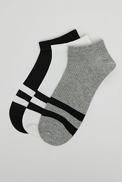 R&B 3 Pack Striped Ankle Socks