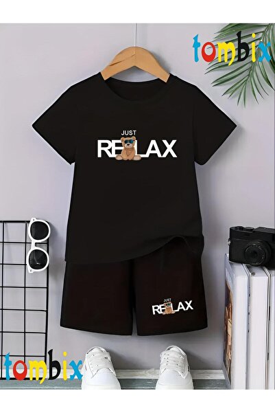 tombix Relax Ayi Printed T-Shirt Shorts Summer Children's Set
