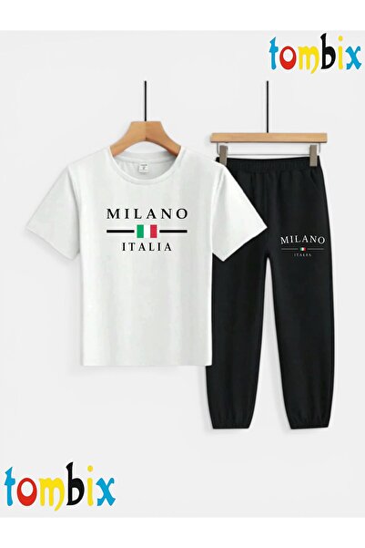 tombix SET PENTRU COPII: TRICOU CU IMPRIMEU MILANO, PANTALONI DE TRENING (CU ...