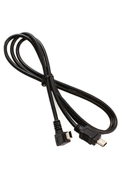 Powermaster 1 Metre Mini USB 5 Pin L Tipi 90 Derece Açılı Şarj ve Veri Kablosu