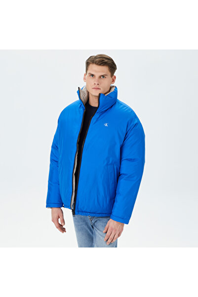 Calvin Klein Jeans Reversible 90S Puffer Erkek Mavi Mont