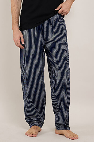 R&B Striped Lounge Pants with Drawstring Waist